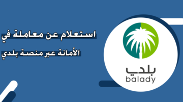 استعلام عن معاملة في الأمانة عبر منصة بلدي