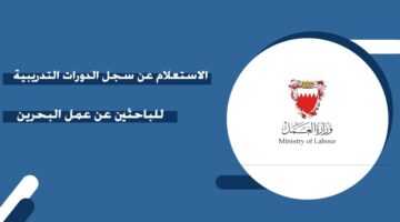 الاستعلام عن سجل الدورات التدريبية للباحثين عن عمل البحرين