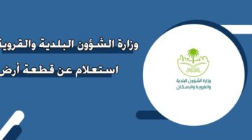 وزارة الشؤون البلدية والقروية استعلام عن قطعة أرض