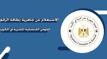 الاستعلام عن جاهزية بطاقة الرقم القومي القنصلية المصرية في الكويت